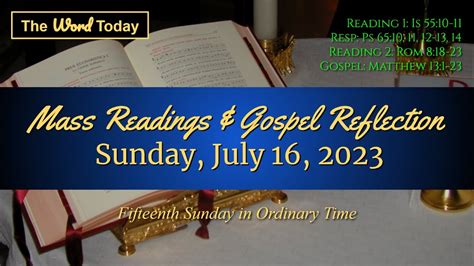 nfc usa org sunday readings questions|Sunday Mass Readings and Reflection Questions.